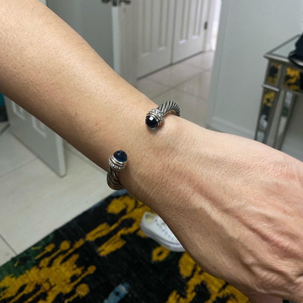 Blue David Yurman bracelet with diamonds